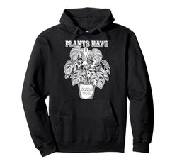 Cute Ghost Plant Monstera Aesthetic Cottagecore Pullover Hoodie