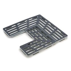 Joseph Joseph Sink Saver: tapete protetor ajustável para lava-louças de cozinha de 2 peças com pernas antiderrapantes, cor cinzenta