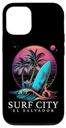 Coque pour iPhone 15 Surf City El Salvador Planche de surf vintage Surf Surf Surf