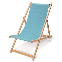 La cordeline Chilienne bois pliante składany drewniany leżak, niebieski, replika: 55 x 132 x 5 cm