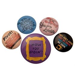 AMBROSIANA Friends N/A Mixte-Adulte Badges, Multicolore, 10 x 12.5cm
