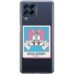 ERT GROUP mobiltelefonfodral för Samsung M53 5G originalt och officiellt licensierat Looney Tunes mönster Bugs 024 optimalt anpassad till formen på mobiltelefonen, gedeeltelijk transparant