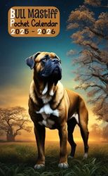Bull Mastiff Pocket Calendar 2025-2026: 2 Year Monthly Planner for Purse, From January 2025 to December 2026