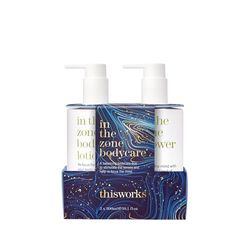 This Works In The Zone Hand & Bodycare Gift Set - Uplifting Shower Gel and Body Lotion (2 x 300 ml) with Eucalyptus, for Men and Women