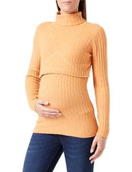 MAMA.LICIOUS MLSUNIVA June L/S Knit TOP, Gouden Ochre/Detail: melange, L