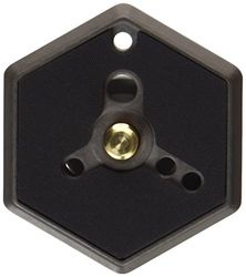 Manfrotto Placa de libertação heaxagonal 030-38 de 3/8 polegadas para cabeças Manfrotto usando o estilo Rc0 de placa, adapta-se a cabeças 468 mgrc0, 488rc0, 229, 303 e 303 plus