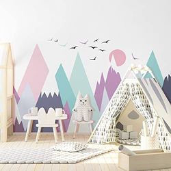 Ambiance - Adhesivo decorativo para niño (40 x 60 cm), diseño de montaña escandinava