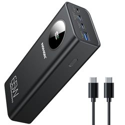 NOHON Powerbank 26800mAh draagbare oplader: 65W snel opladen USB C PD3.0 batterijpakket met LED-display | 4-poorts powerbank compatibel met iPhone 14 13 12 11 MacBook iPad AirPods Samsung S-serie