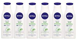 NIVEA Crema Corpo Aloe Idratante in Confezione da 6 x 250 ml, Crema Corpo per Pelli Normali e Secche, Crema Corpo Idratante e Rinfrescante con Siero Idratazione Intensa