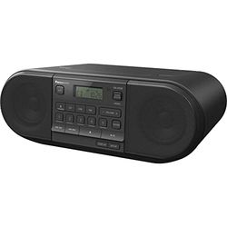 Panasonic RX-D550E-K Boombox (Radio FM, Reproductor CD, Altavoz Portátil, USB, Bluettoth, Funcionamiento con Batería y Cable) - Negro