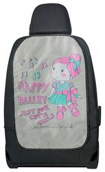 Walser Protection de Dossier de Voiture, Protection de siège arrière pour Enfants Ballet Doll, Protection de siège de Voiture Dos 62x40cm Rose