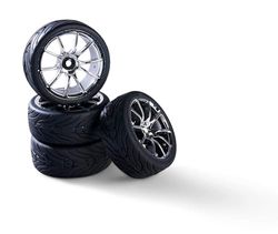 Carson 500900186 1:10 wielenset 10 Sp.Design (4) chroom - modelbouwaccessoires, reserveonderdeel, tuning, banden, bandenset