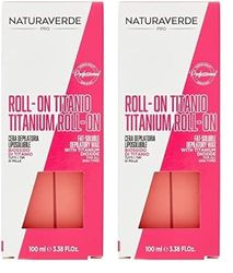 Naturaverde | PRO - Cera Depilatoria Liposolubile al Biossido di Titanio, per Tutti i Tipi di Pelle, Roll On, Cera a Caldo, Ceretta a Caldo, Barattolo da 100g (Confezione da 2)