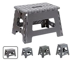 Arregui TB-022-G Tabouret Pliant Multiusage, Marchepied, 22 cm de hauteur, gris