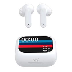 Stereo Bluetooth-hörlurar hörlurar LCD Cool Ambient vit