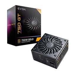 Evga Supernova 750 Gt, 80 Plus Gold 750 W, completamente modulare, modalità Eco automatica con ventola Fdb, include autotest di alimentazione, dimensioni compatte 150 mm, alimentatore 220-Gt-0750-Y3