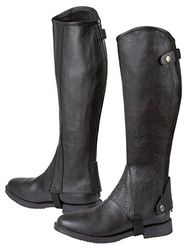 Covalliero Leggings elasto, couro com aplicação elástica, preto, tamanho L