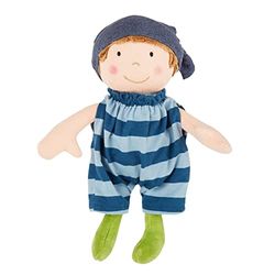 Sigikid Brenda Bilipup 39651 Poupée en Tissu avec vêtements à Mettre et à enlever, Aide au Sommeil, Jouer, câliner, pour bébés et Enfants à partir de 6 Mois, Bleue, 24 cm