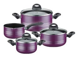 GSW 158107 Milano Color Set di 4 pentole, Colore: Lilla