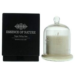 LIBERTY CANDLES Scented Candle, Essence of Nature 10.5oz Glass Cloche Jar Soy Wax Blend Candle in Napa Valley Sun Fragrance