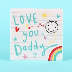 Scribbles Ceramic Drinks Coaster - Daddy