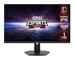 MSI G274F Monitor Gaming 27", 180 Hz, 1ms, Rapid IPS, FHD (1920x1080), G-Sync Compatibile, Console Mode, DP 1.2a, HDMI 2.0 - Night Vision, Anti-flickr, Less Blue light