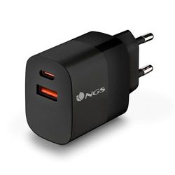 Watio Wave Laddare - GAN väggladdare, 2 portar (USB-C och USB-A), 45 W, effektiv och kompakt, perfekt för olika enheter. *