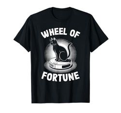 Wheel of Fortune Cat On Robot Vacuum Cleaner Cat T-Shirt