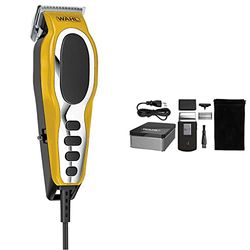 Wahl Wahl Close Cut Pro - Cortapelos + Máquina de Afeitar de Láminas, Negro y Plata