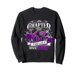 Womens Chapter 63 Fabulous Since 1962 63rd Birthday Queen Felpa