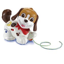 VTech - Perrito Infantil Paseos y Aventuras, Juguete de Arrastre para niños +1 año, Perro Interactivo para Llevar de Paseo, Orejas móviles, Enseña primeras Palabras, Versión ESP