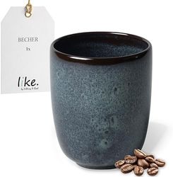 Lika. by Villeroy & Boch – Lave Gris stengods mugg utan handtag, diskmaskinssäker, mikrovågsugnssäker, kopp grå utan handtag, kaffekopp, tekopp, även lämplig som tandborstkopp