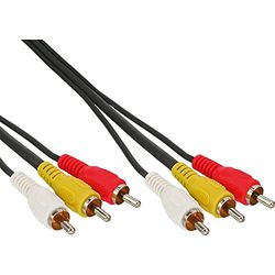 InLine 89611 composiet videokabel 1 m 3 x cinch-zwart