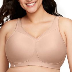 Glamorise Vrouwen volledige figuur MagicLift naadloze draadloze sport beha Beige (Caf 211) 110L koffie