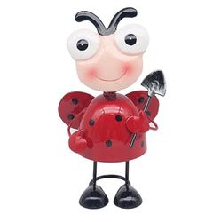 L & P Home & Gifts Lesser & Pavey - Decorazione da giardino a forma di coccinella in piedi, adorabile regalo per donne e uomini, progettata da Bright Eyes, decorazioni per qualsiasi giardino