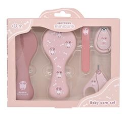 Beter - Verzorgingsset voor pasgeborenen, babyverzorgingsset, nagelknippers, vijl, schaar, borstel en kam, set voor pasgeborenen, babyhygiëneset, cadeaus voor pasgeborenen, tekenhond