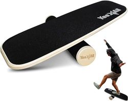 Yes4All Y5G8 Premium Surf Balance Board Trainer met verstelbare stoppers - 3 verschillende afstandsopties 27,9, 16 en 22 inch - Surfbalansbord, Balance Board Surf Trainer