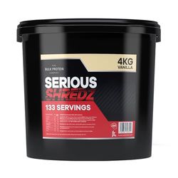Serious Shredz 4kg – Diet Whey Protein Powder – Contains L-Carnitine L-Tartrate and Green Tea Extract – Supports Lean Muscle Growth, 133 Servings – The Bulk Protein Company (Vanilla)