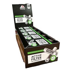 Gizeh Active Tips-8 mm aktivt kolfilter med keramikkåpa-50 lådor x 10 filter, blå, M