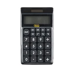 Idena 505126 - Calculadora de bolsillo TR 800, con alimentación solar, pantalla de 8 dígitos, negra, 1 ud.