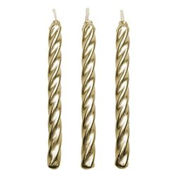 PME Gold Twist Candles, 10-Pack,0.5 x 0.5 x 6.2 cm