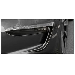 AUTO-STYLE Cubiertas de faros antiniebla compatibles con Tesla Model 3 2017- 'Aero' (Glossy Black ABS)