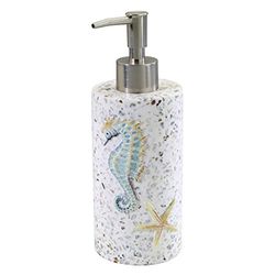 Avanti Linens Coastal Terrazzo Collection, Resina, Multicolor, dispensador de jabón/Bomba de loción