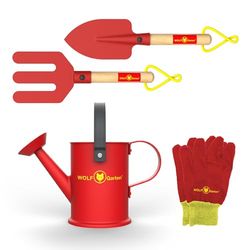 Wolf Garten SGH008-04-W I Set di utensili da giardino da 4 pezzi con annaffiatoio per bambini a partire dai 3 anni