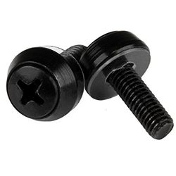 StarTech.com M5 x 12mm - Screws - 50 Pack, Black - M5 Mounting Screws for Server Rack & Cabinet (CABSCREWSB)
