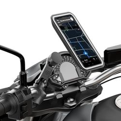 Shapeheart - Magnetic motorbike phone holder Pro with extensor, Anti vibration, Waterproof motorcycle handlebar phone mount, 360° orientation