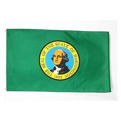 Washington Vlag 150x90 cm - US state of Washington vlaggen 90 x 150 cm - Banner 3x5 ft Licht polyester - AZ FLAG