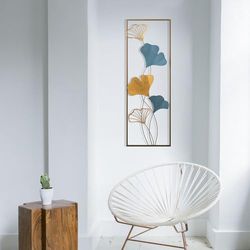 Hanah Home Accesorio decorativo de metal pintado a mano, 32 x 5 x 90 cm, 100% metal (0,8 mm), variaciones de color únicas para una decoración elegante del hogar