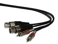 Ibiza - CM5RXF-2 - Cable 2 RCA macho a 2 XLR hembra - 5m