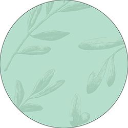 Bonateks, Tappetino per mouse rotondo con stampa digitale, base antiscivolo, per ufficio e casa, diametro: 22 cm
